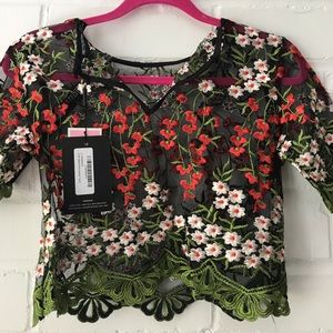 Beautiful embroidered floral shirt